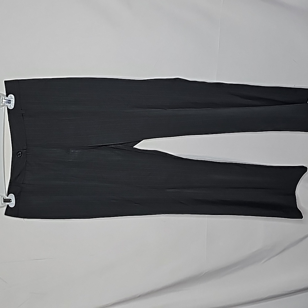Yumi Mazao Collection black pinstripe straight leg pants sz 12 (44 euro)